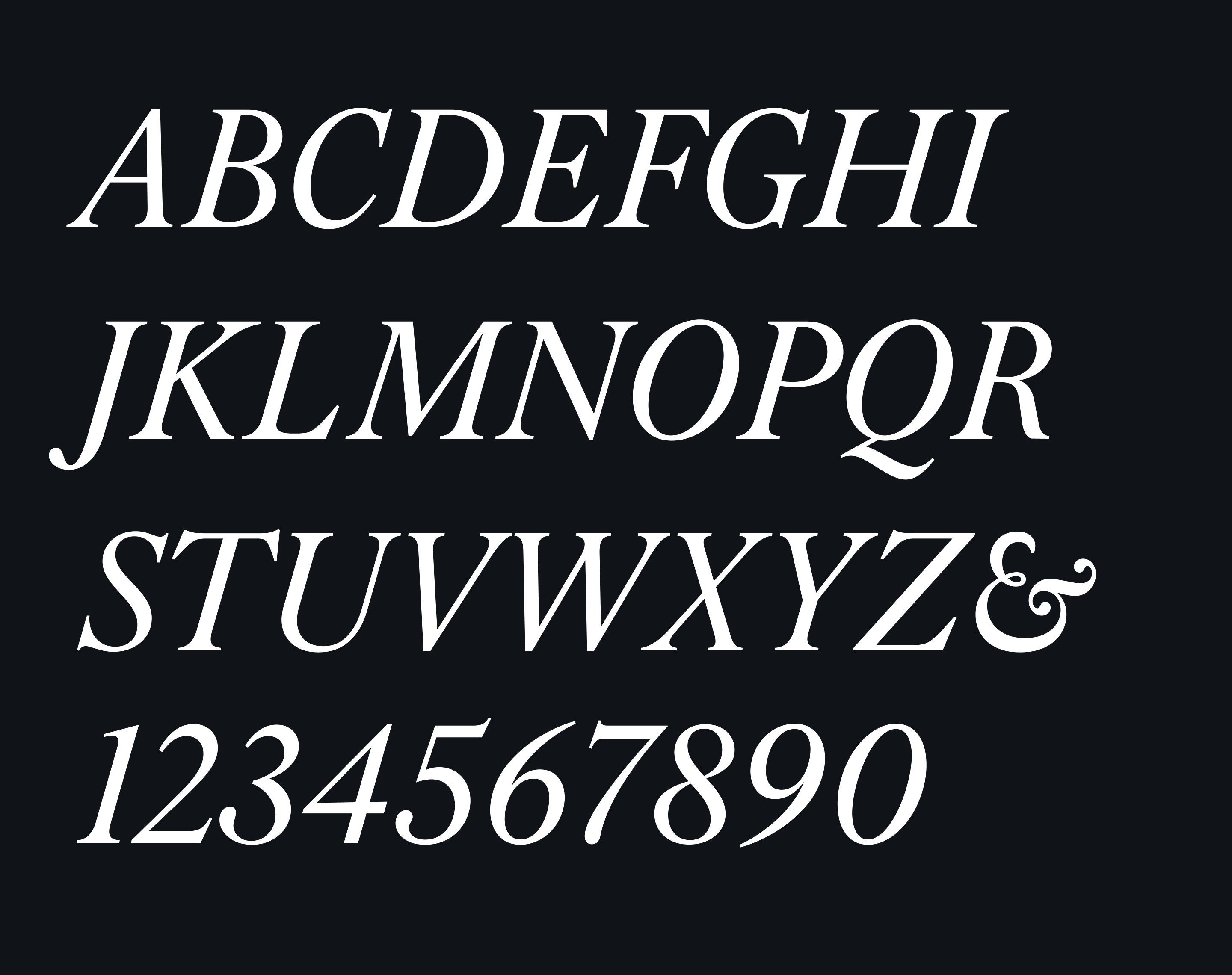 GD Serio Display Italic caps and figures