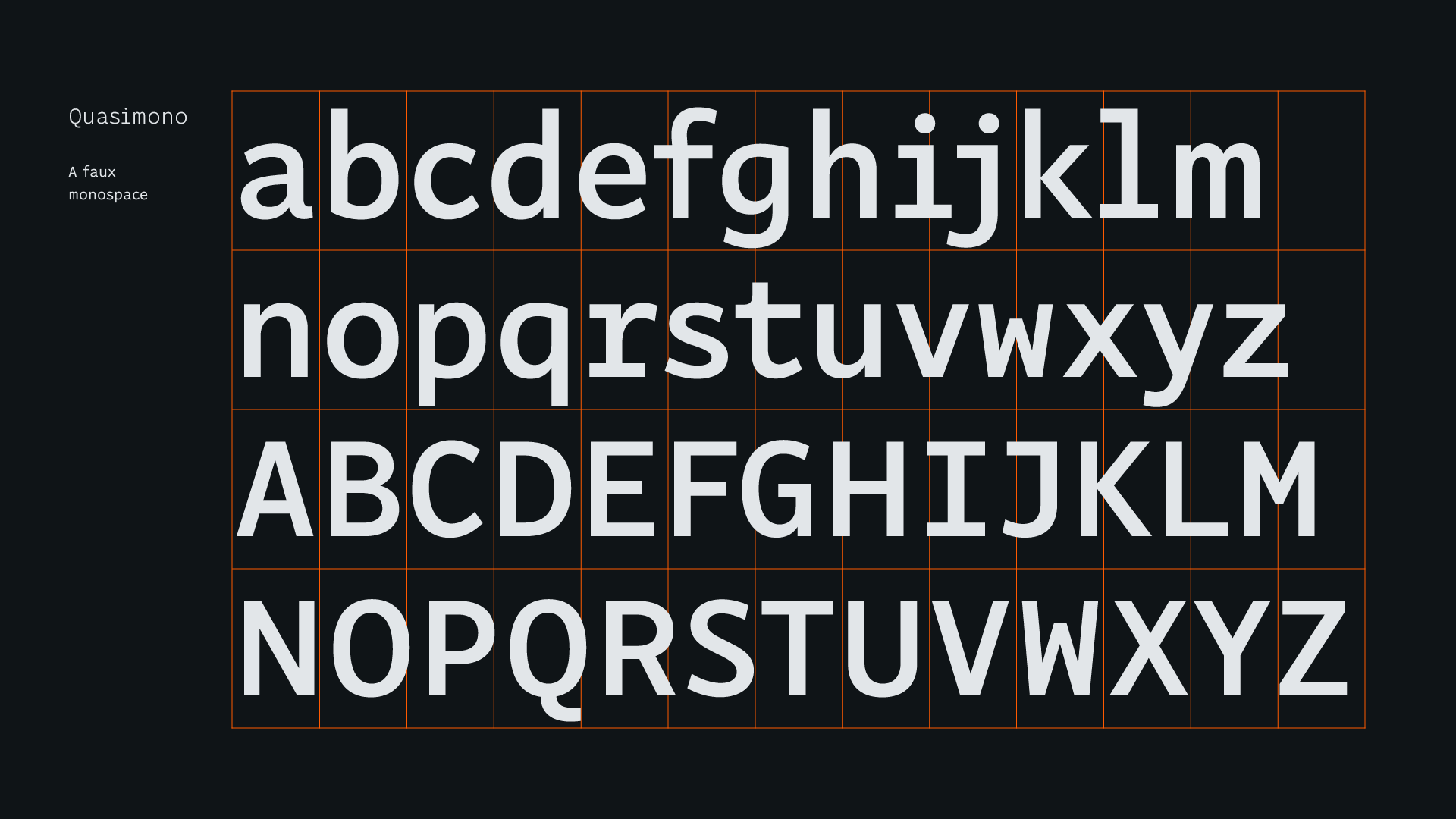 Quasimono typeface