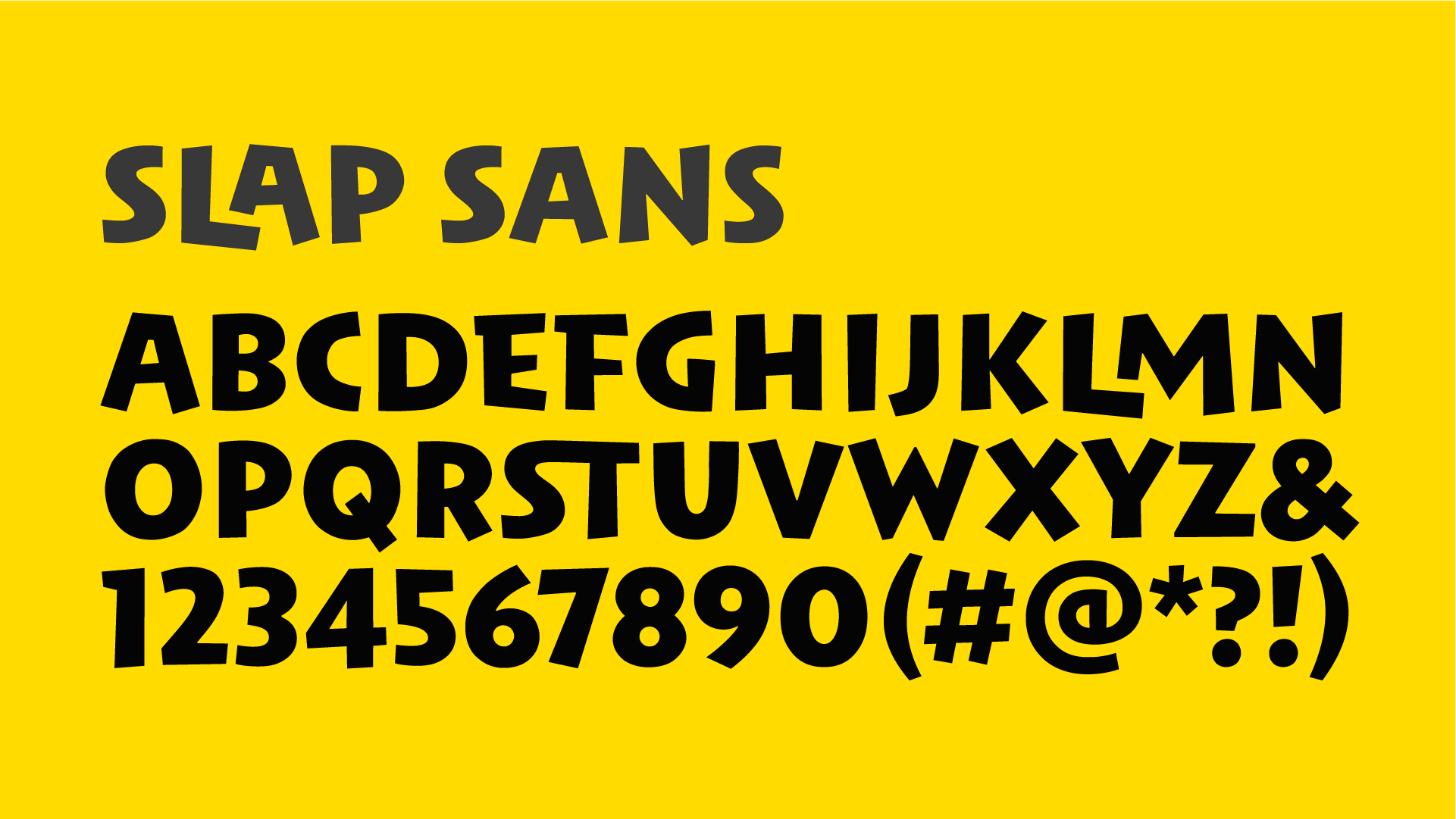 Slap Sans character set