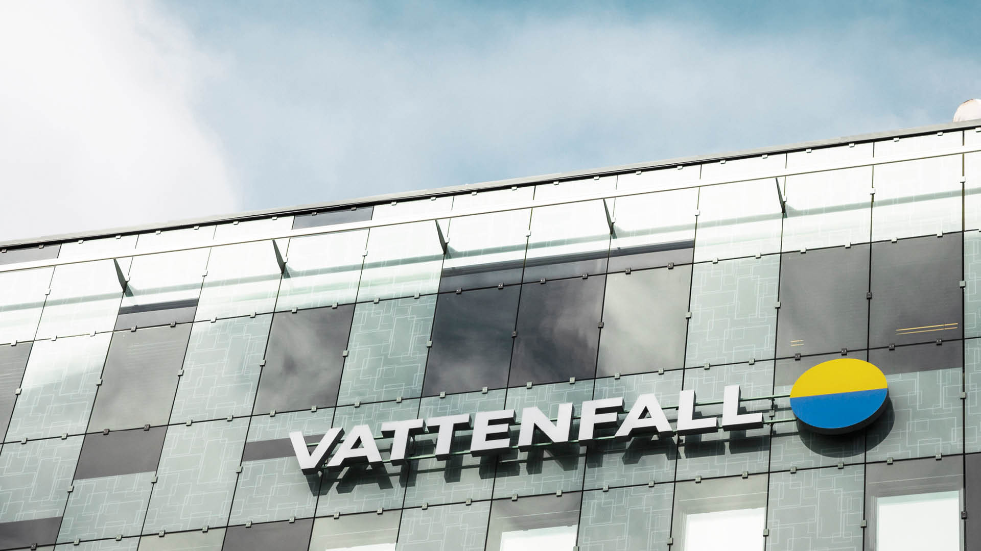 Vattenfall building with logo on façade